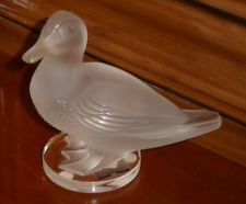 Cristal Lalique magnifique Figurine CANARD sur socle CRISTAL signe LALIQUE
