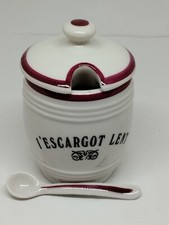 Pot à Moutarde avec Cuillère Porcelaine Champs-Elysées Paris Collection France