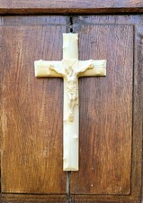 crucifix anciens Christ Croix Plâtre Sculpture Murale 