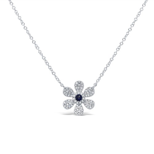 14k blanc diamant - diamant, saphir