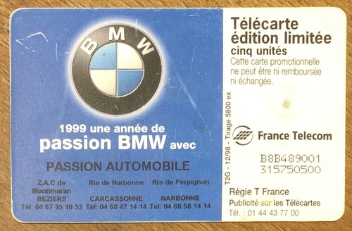 Telecarte bmw passion - telecarte,
