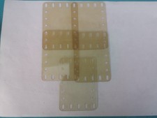 MECCANO LOT DE 5 PLAQUES en plastique ambrées 5X7 trous 6X9cm ref 193 b