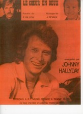 Johnny Hallyday  Partition "Le Coeur en deux"   R@RE