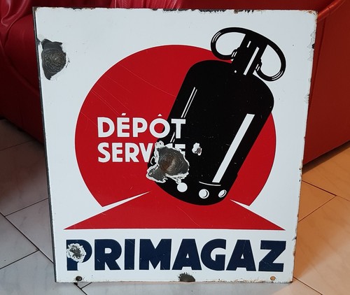 Plaque emaillee primagaz - plaque,