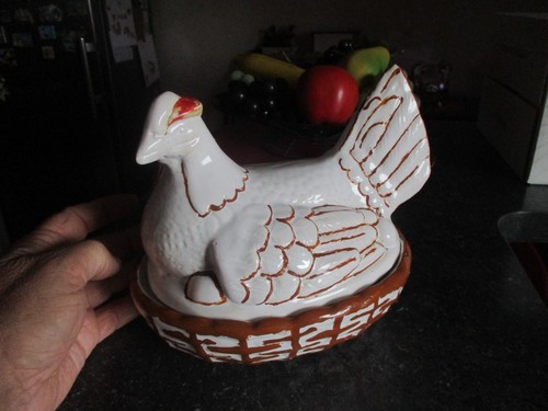 Ancienne bonbonnière poule - ancienne,