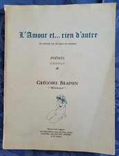 ANCIEN LIVRET DE 1977  DE POESIE DE Grégoire Brainin " L'AMOUR ET RIEN D'AUTRES.