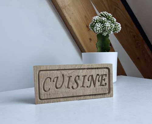 Plaque gravé cuisine - cuisine, chêne