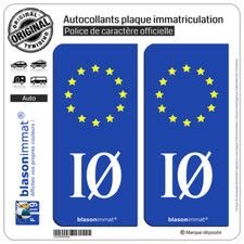 2 Autocollants plaque