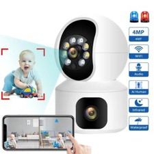 CAMÉRA DE CONTRÔLE ENFANT BÉBÉ AUDIO VIDÉO DOUBLE CAMÉRA DE SURVEILLANCE 4K