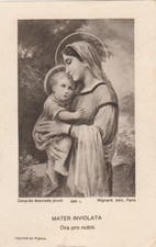 AB24 Ancienne image pieuse Mater Inviolata ora pro nobis