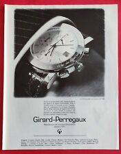 Publicité de presse: Horlogerie Montre GIRARD PERREGAUX Chrono Automatique  1989