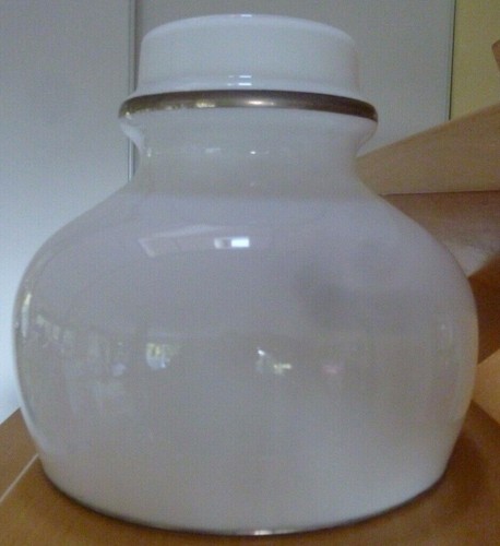 Globe opaline blanc - globe, argent