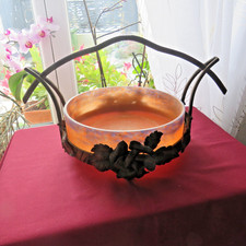 1 vasque centre de table  en pate de verre signé DEGUE