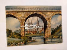 BAYEUX CATHEDRALE AURE VIADUC illustration BARDAY paint carte postale postcard