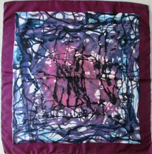 -Superbe  foulard LEONARD  soie   TBEG vintage scarf  74 x 76 cm