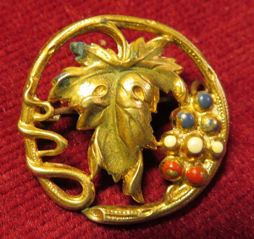 Broche ancienne feuille - feuille, de