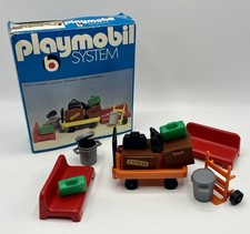 Boite accessoires gare : chariot, valises... PLAYMOBIL System 3206 - 1976 - TBE