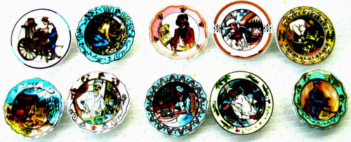 Série fèves assiettes - de,