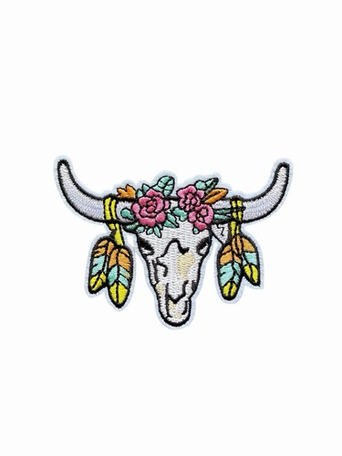 écusson bison fleurs - Écusson,
