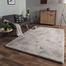 Salon Tapis Poils Longs Shaggy Fausse Fourrure De Lapin Doux