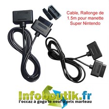 Cable, Rallonge 1,5m pour Manette  Super Nintendo Famicom Snes