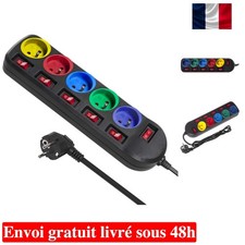 Bloc Multiprise Multicolore 5