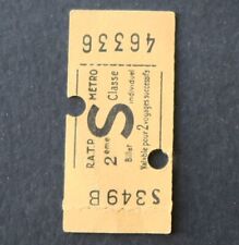 Ancien ticket Métro 1951 Métropolitain PARIS Railway Tickets 4