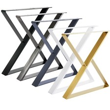 2 x support de table en métal support croisé pieds de table support de table ...
