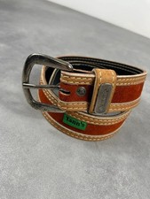 Ceinture cuir bordeaux kaki