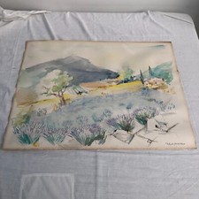 AQUARELLE PAYSAGE DE PROVENCE