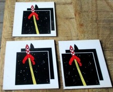 Tintin - Lot 3 magnets fusée - Destination lune - Tbe
