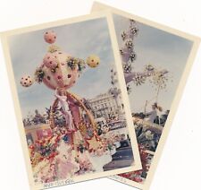 2 photo amateur Carnaval Nice 1969 snapshot couleur char femme