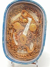 Reliquaire Sacred Art Sacré Médaillon Carton Paperolles Reliquary 19 eme n40