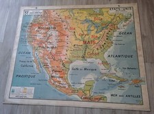 Ancienne carte scolaire - ancienne, usa
