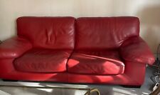 CANAPE CUIR ROUGE  ROCHE BOBOIS    TRÈS BON ÉTAT 