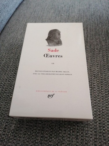 Pléiade sade œuvres - sade, 3
