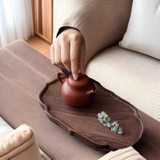 Plateau à thé en bois de noyer brassage à sec style chinois service à thé m