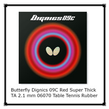Butterfly Dignics 09C rouge super épais TA 2,1 mm 06070 tennis de table caout...