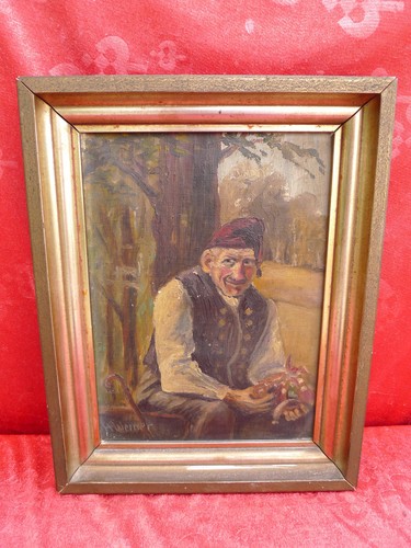 Vieux tableau huile sur - à,