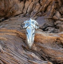 Odin Corbeau Crâne 925 Bague