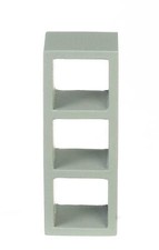 Poupées Maison 3 Cube Présentation Unité Moderne Gris Étagères Bibliothèque Mini