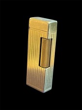 Briquet Dunhill Unique à essence plaqué or – Vintage suisse Ancien