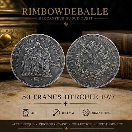 Pièce francs hercule 1977 - pièce,