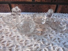 LOT DE 2 SALERONS EN VERRE MOUILLÉ DIFFERENT