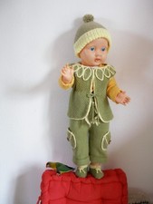 ensemble bébé garcon 3 mois "lutin"  pantalon, gilet , bonnet et chaussons......