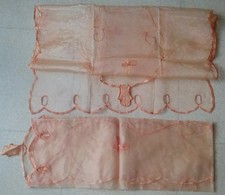 Paire de Rideau Orange Avec Reflet Jaune Papillon 120 x 60cm