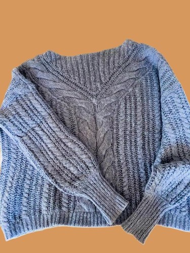 Sézane pull bleu épais - pull,