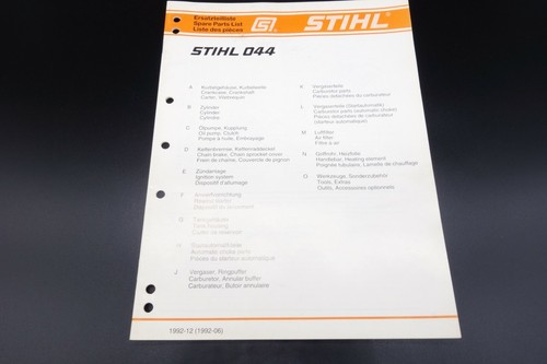 Stihl tronçonneuse 044 - stihl, liste