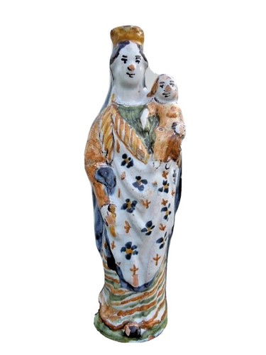 Vierge enfant faïence