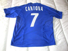 Maillot shirt jersey ancien EQUIPE DE FRANCE N° 7 CANTONA  2002-2004 ADIDAS XL